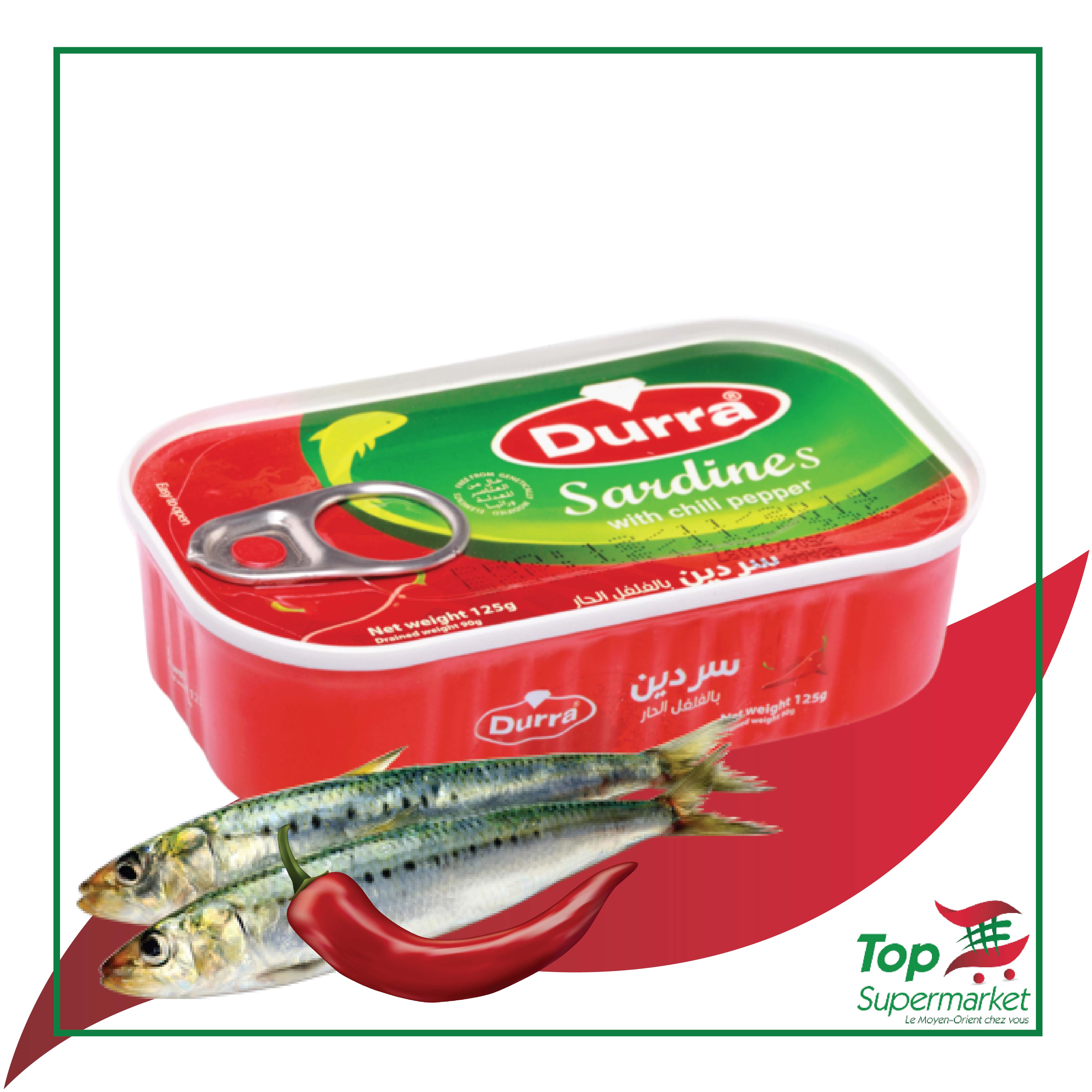 Durra sardines piquantes à  l'huile 125gr